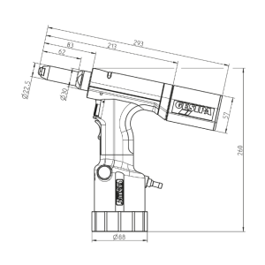 Nitownica pneumatyczno-hydrauliczna do nitów zrywalnych z tłumikiem hałasu Taurus 1 Gesipa kod: 1457665 - 2